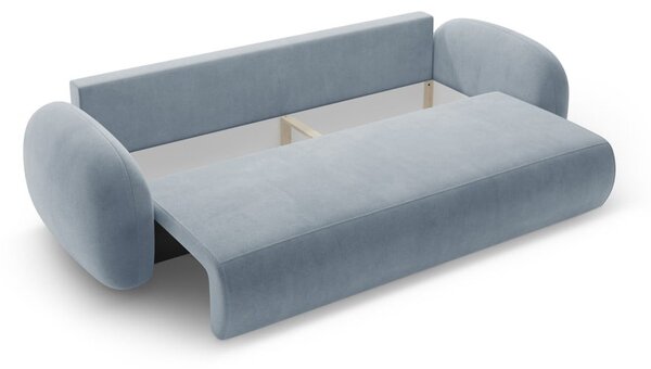 Сиво-син кадифен сгъваем/с място за съхранение диван 262 cm Tonale – Cosmopolitan Design
