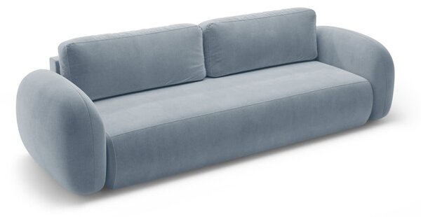 Сиво-син кадифен сгъваем/с място за съхранение диван 262 cm Tonale – Cosmopolitan Design