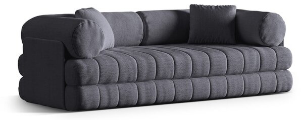 Тъмносив сгъваем диван от прежда с примки от букле 206 cm Kemi – Cosmopolitan Design