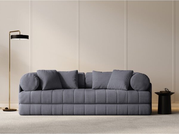 Тъмносив сгъваем диван от прежда с примки от букле 206 cm Kemi – Cosmopolitan Design