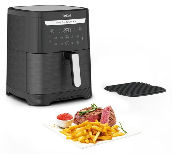 Черен фритюрник с горещ въздух Easy Fry & Grill XXL EY801815 – Tefal