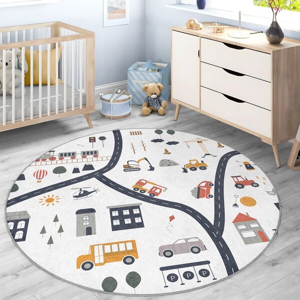 Детско килимче за игра подходящо за пране ø100 cm World Around Me – Mila Home