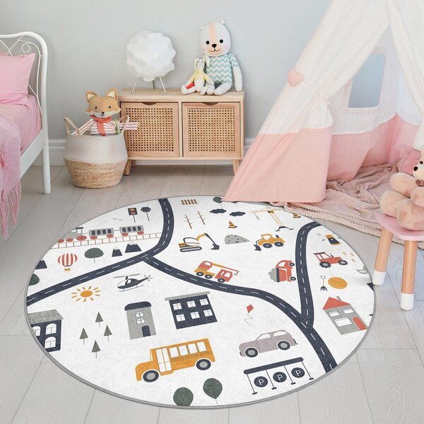 Детско килимче за игра подходящо за пране ø100 cm World Around Me – Mila Home