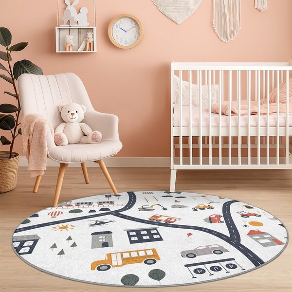 Детско килимче за игра подходящо за пране ø100 cm World Around Me – Mila Home