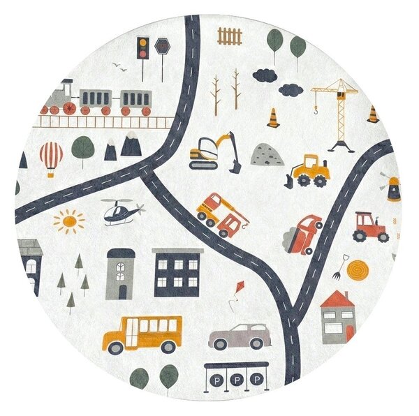 Детско килимче за игра подходящо за пране ø100 cm World Around Me – Mila Home