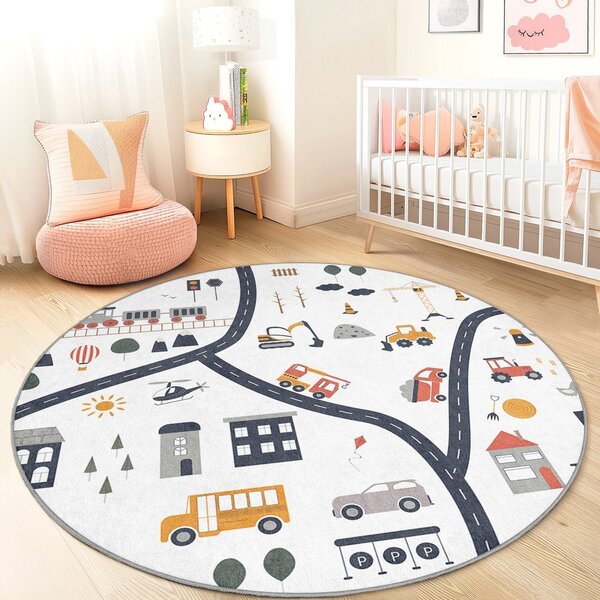 Детско килимче за игра подходящо за пране ø100 cm World Around Me – Mila Home
