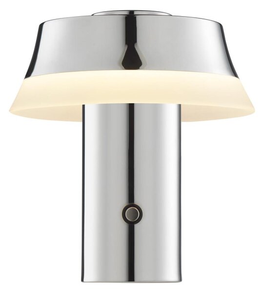 Brilliant - LED настолна лампа KINICH с докосване, димер и акумулатор, LED/2,5W/5V 2700K, лъскав хром