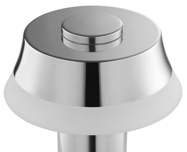 Brilliant - LED настолна лампа KINICH с докосване, димер и акумулатор, LED/2,5W/5V 2700K, лъскав хром