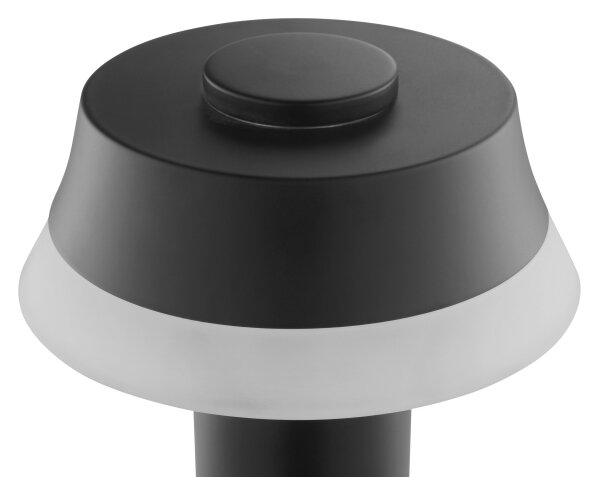 Brilliant - димируема презареждаема сензорна настолна лампа KINICH LED/2,5W/5V 2700K черна