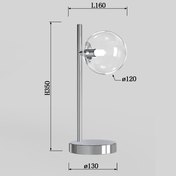 ONLI - Настолна лампа KIMBERLY 1xG9/6W/230V 35 cm лъскав хром