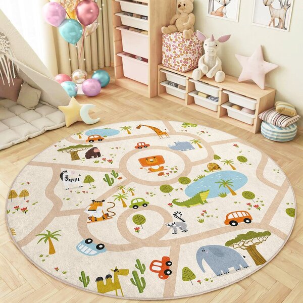 Детско килимче за игра подходящо за пране ø120 cm Savana Ride – Mila Home