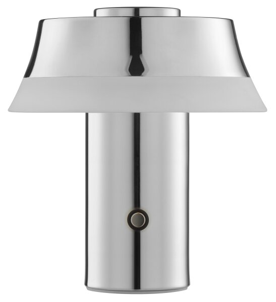 Brilliant - LED настолна лампа KINICH с докосване, димер и акумулатор, LED/2,5W/5V 2700K, лъскав хром