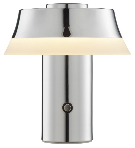 Brilliant - LED настолна лампа KINICH с докосване, димер и акумулатор, LED/2,5W/5V 2700K, лъскав хром
