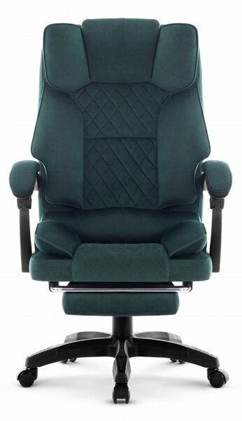 Ергономичен офис стол HC-1031 с поставка за крака - зелен