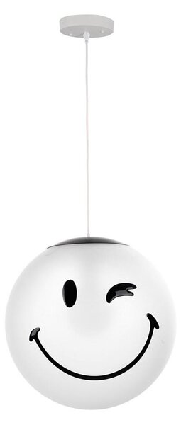 ONLI - Детски полилей на кабел SMILEY 1xE27/15W/230V бял