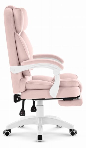 Ергономичен офис стол HC-1031 с поставка за крака - розов