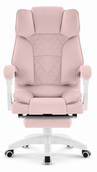 Ергономичен офис стол HC-1031 с поставка за крака - розов