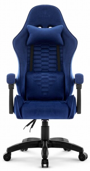 Геймърски стол HC-1000 NAVY - кадифена тъкан