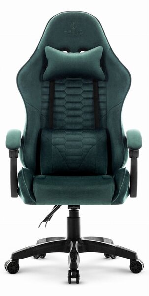Геймърски стол HC-1000 GREEN - кадифена тъкан