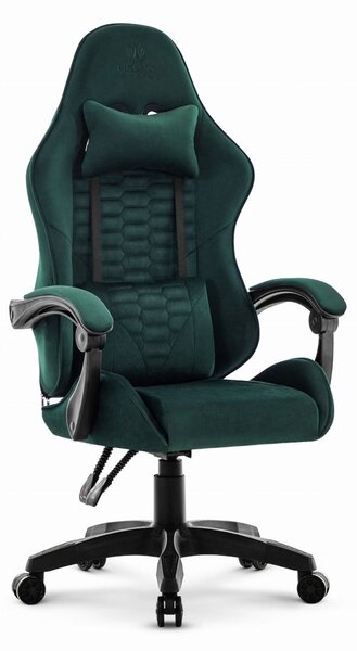 Геймърски стол HC-1000 GREEN - кадифена тъкан