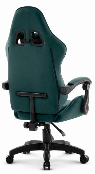 Геймърски стол HC-1000 GREEN - кадифена тъкан
