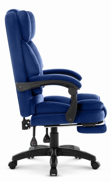 Ергономичен офис стол HC-1031 с поставка за крака - син