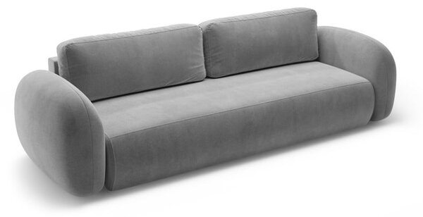 Тъмносив кадифен сгъваем/с място за съхранение диван 262 cm Tonale – Cosmopolitan Design