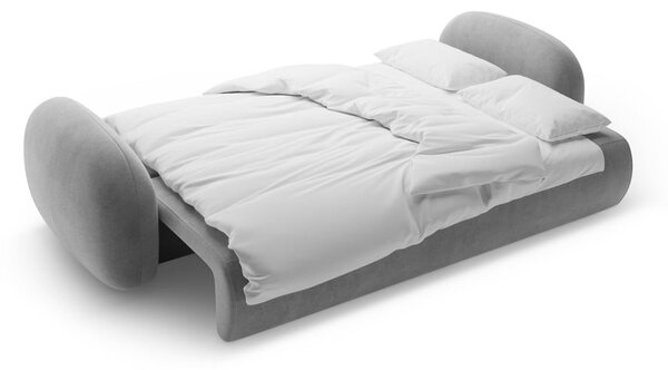 Тъмносив кадифен сгъваем/с място за съхранение диван 262 cm Tonale – Cosmopolitan Design