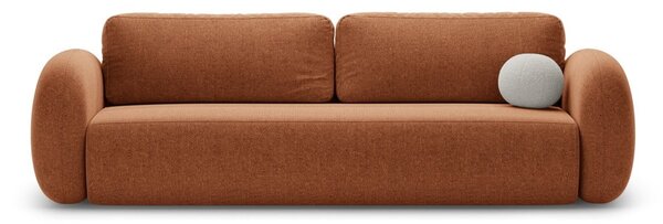 Шенилов сгъваем/с място за съхранение диван в тухлен цвят 262 cm Tonale – Cosmopolitan Design