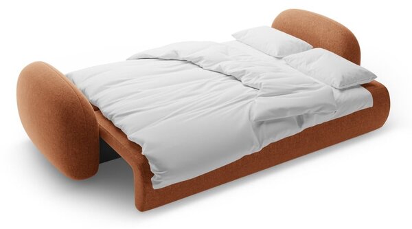 Шенилов сгъваем/с място за съхранение диван в тухлен цвят 262 cm Tonale – Cosmopolitan Design