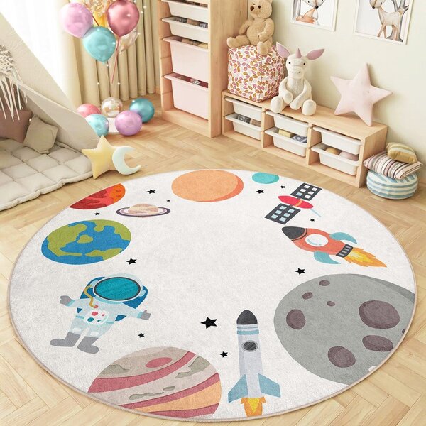Детско килимче за игра подходящо за пране ø120 cm Space Trip – Mila Home
