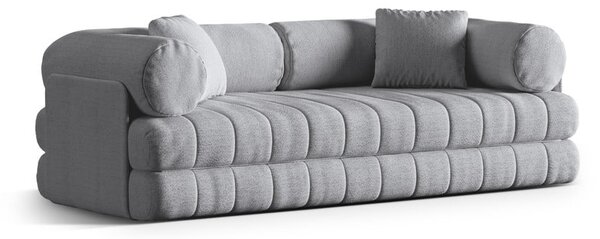 Светлосив сгъваем диван от прежда с примки от букле 206 cm Kemi – Cosmopolitan Design