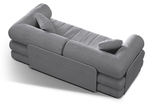 Светлосив сгъваем диван от прежда с примки от букле 206 cm Kemi – Cosmopolitan Design