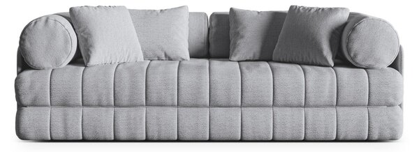 Светлосив сгъваем диван от прежда с примки от букле 206 cm Kemi – Cosmopolitan Design