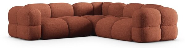 Ъглов диван в тухлен цвят Loretto – Cosmopolitan Design