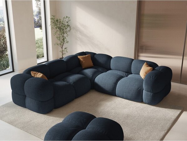 Тъмносин ъглов диван Loretto – Cosmopolitan Design