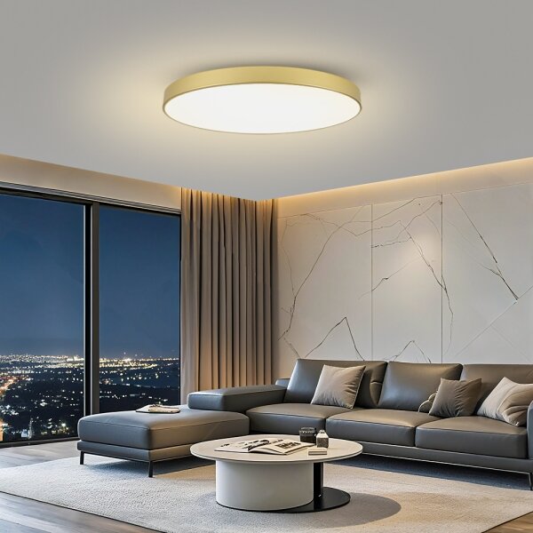 Brilagi-LED Таванно осветително тяло POOL LED, 128 W, 230 V, 3000/4000/6000 K, Ø 100 см, златисто