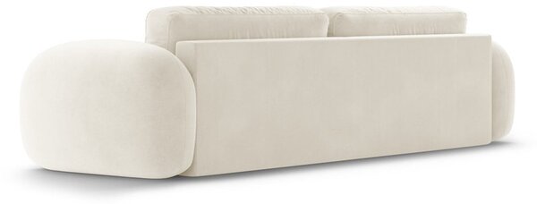 Кремав кадифен сгъваем/с място за съхранение диван 262 cm Tonale – Cosmopolitan Design