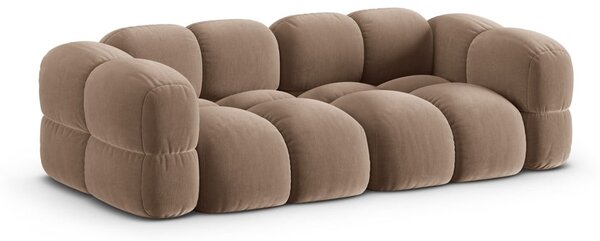 Кафяв кадифен диван 250 cm Loretto – Cosmopolitan Design