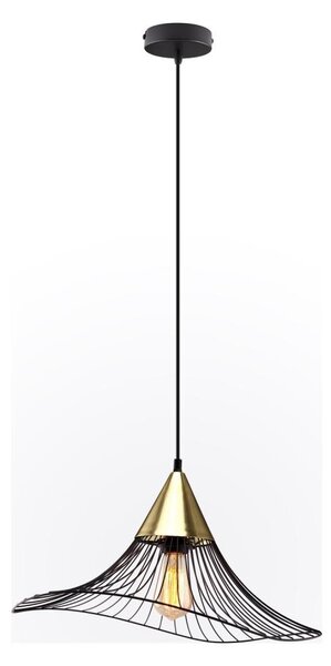 Пендел ALURA 1xE27/60W/230V Ø 50 см черен