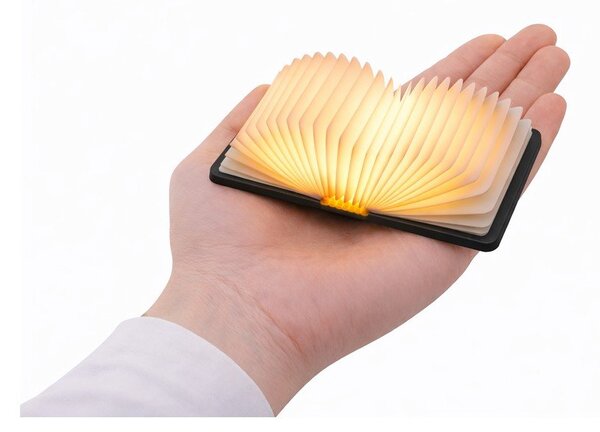 Черна преносима светлинна декорация с USB BookLight – Gingko