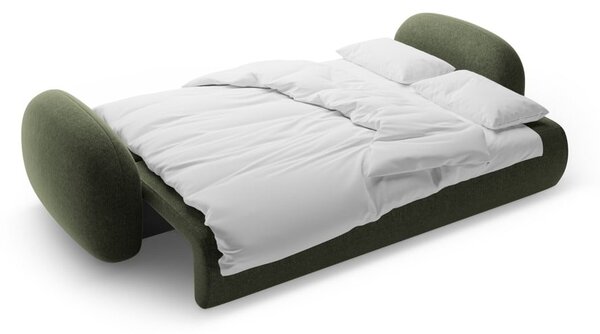 Зелен шенилов сгъваем/с място за съхранение диван 262 cm Tonale – Cosmopolitan Design