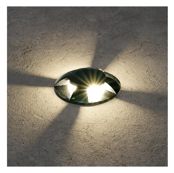 Brilagi - LED външно осветително тяло за настилка GROUNDRAY LED/1W/230V черно IP67