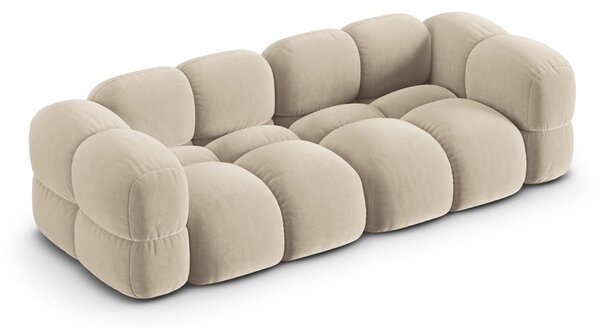 Бежов кадифен диван 250 cm Loretto – Cosmopolitan Design