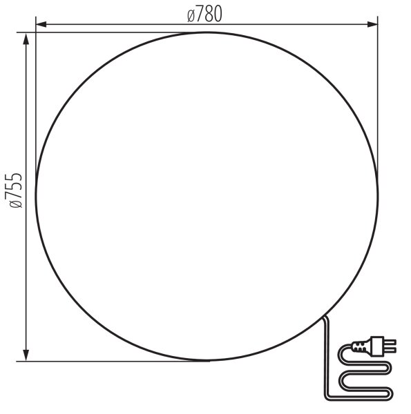 Kanlux 36594 - Външна лампа STONO 1xE27/25W/230V, Ø 78 см, IP65