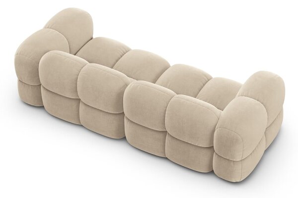 Бежов кадифен диван 250 cm Loretto – Cosmopolitan Design