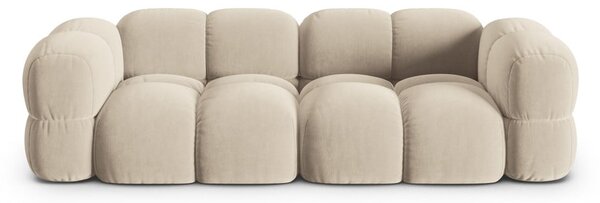 Бежов кадифен диван 250 cm Loretto – Cosmopolitan Design