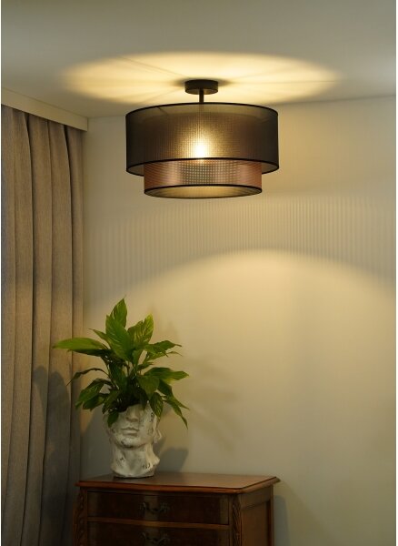 Duolla - Полилей за повърхностен монтаж COPPER SHINY 1xE27/15W/230V Ø 45 см кафяв/меден