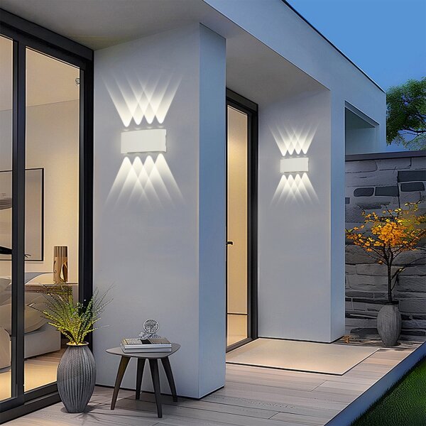 Brilagi - LED външно стеново осветително тяло FLAREBOX LED/8W/230V бяло IP65