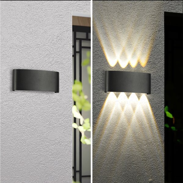 Brilagi - LED външна стенна лампа FLAREBOX LED/8W/230V черна IP65
